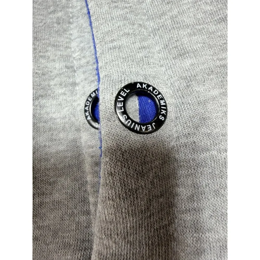 Akademiks Superior Goods Colorblock Big Man Hoodie 3XL Grey Black Blue Logo